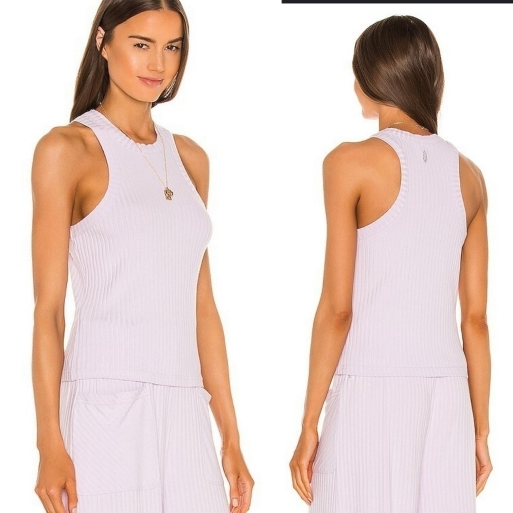 Free People Blissed Out Tank Top Dewberry XS